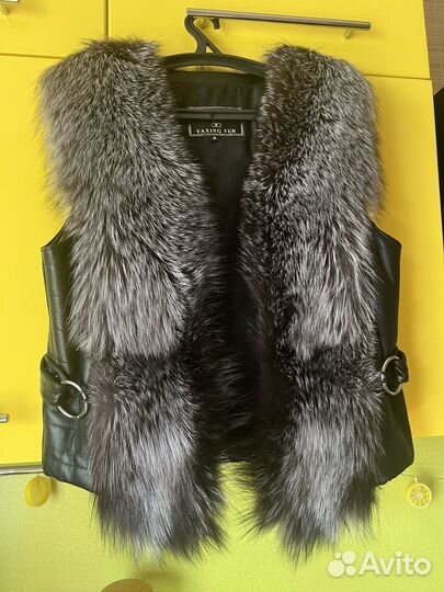 Жилет чернобурка