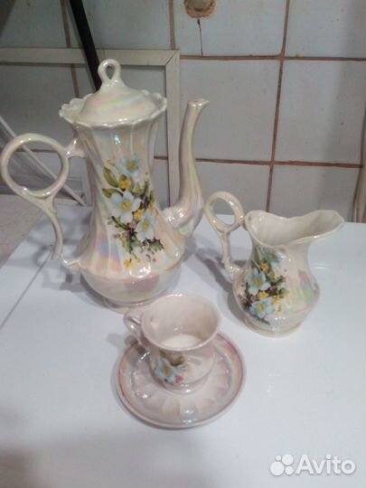 Посуда чайник, кофейник, сахарница, блюдце, СССР