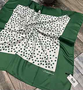 Шелковый платок Dolce Gabbana зеленый