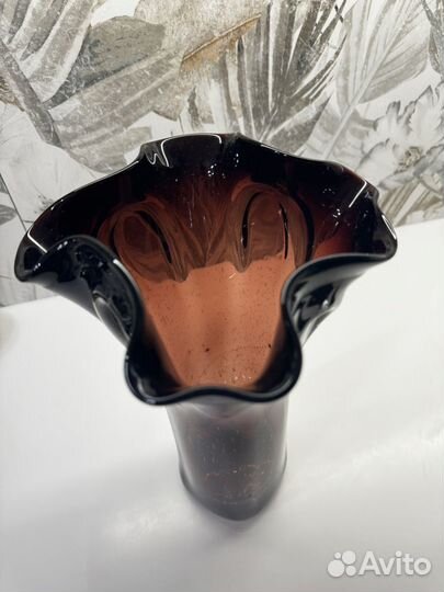 Ваза цветное стекло чехословакия