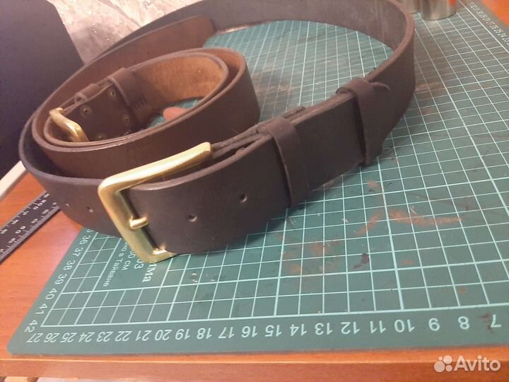 Ремень кожаный брючной