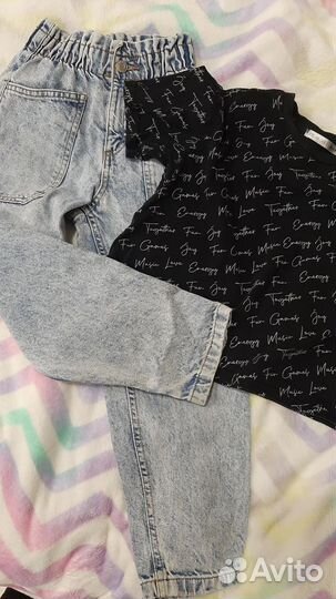 Вещи для девочки 122 128 джинсы zara 128
