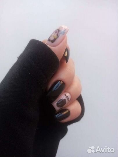 Гель лак,комби маникюр, наращивание
