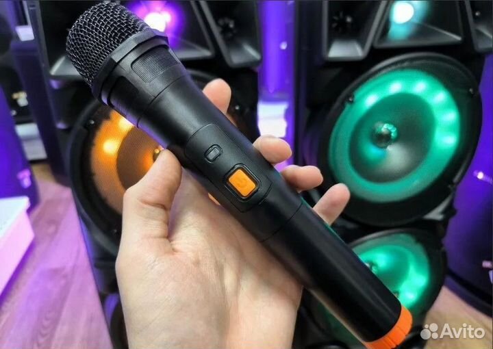 Блютуз колонка большая с микрофоном