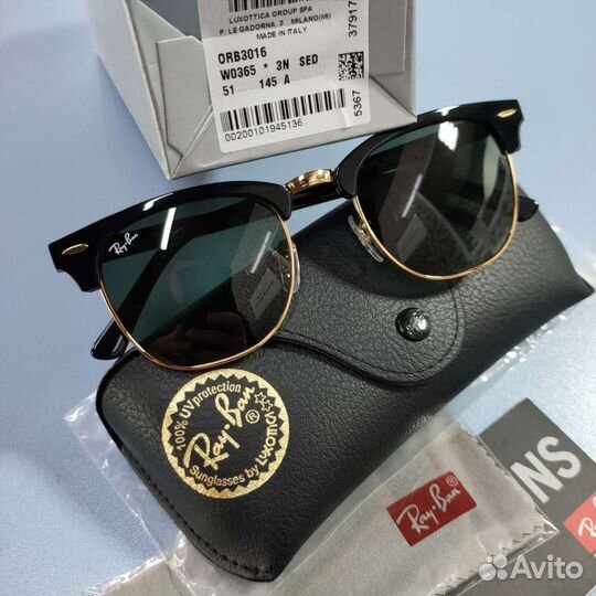 Очки ray ban 3016 clubmaster w0365