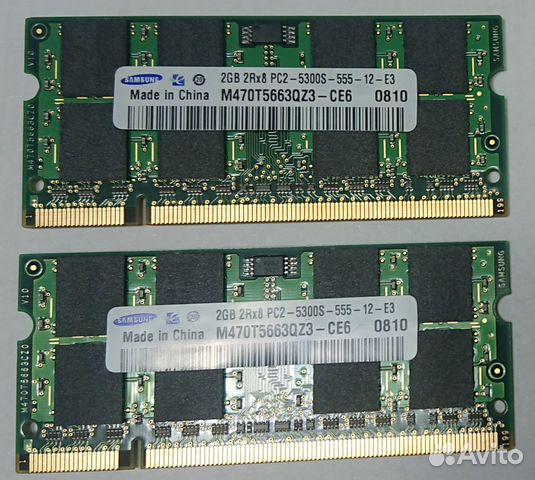 SO-Dimm для ноутбука Samsung 2Gb DDR2 2Гб PC2-5300