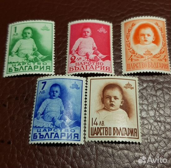 Почтовые марки Болгарии 1938 г