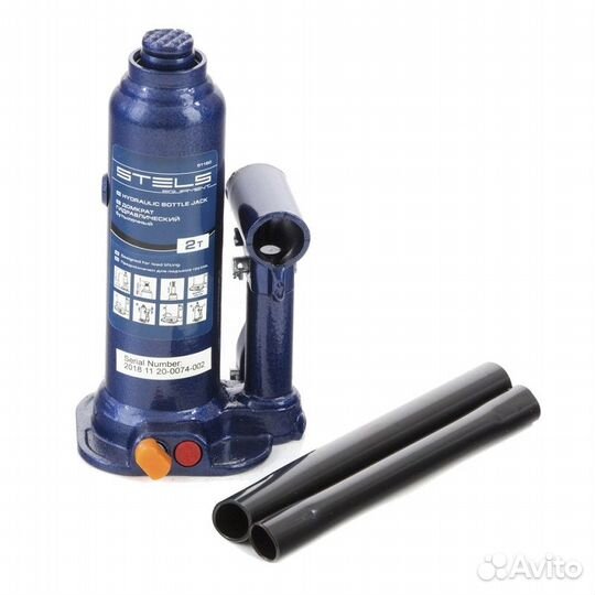 Домкрат гидравлический бутылочный Stels 51160, 2 т
