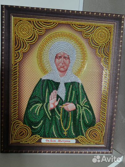 Икона Матрона московская алмазная мозаика