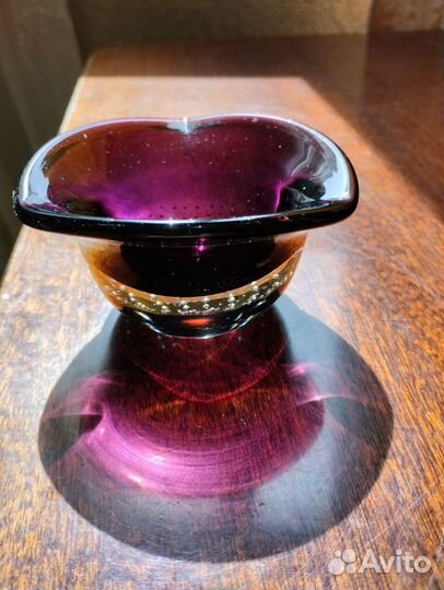 Пепельница цветное стекло СССР