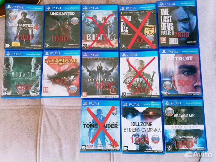 Диски игры для PS4