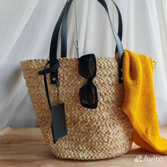 Сумка пляжная плетеная