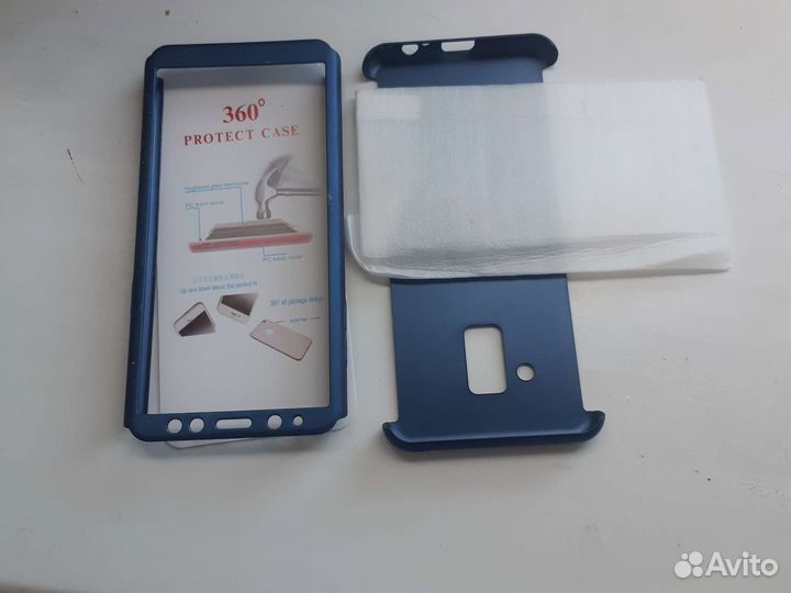 Чехол на самсунг А 8 с защитным стеклом