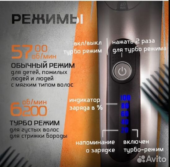 Машинка для стрижки в полной комплектации. Новая