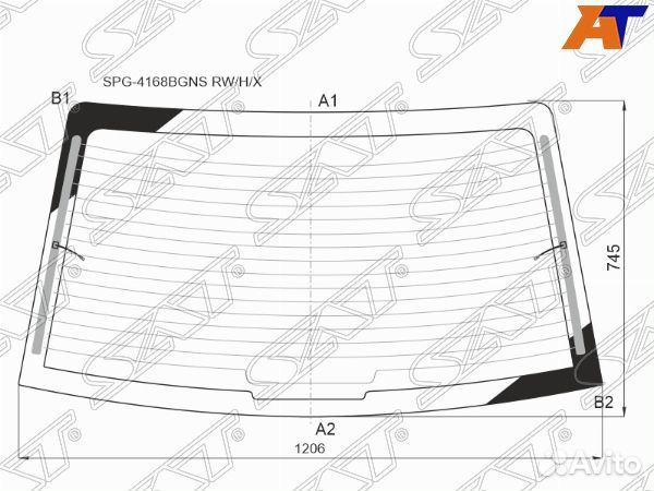 Стекло заднее hyundai solaris