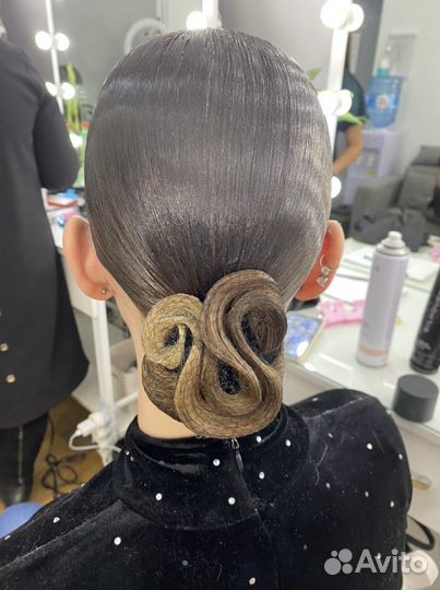 Причёска для бальных танцев и гимнастики.Кудрово