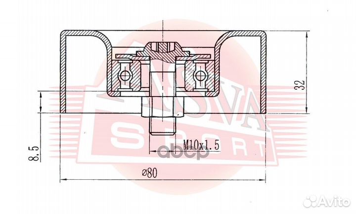 Ролик натяжной ремня приводного MitsubishiPaje