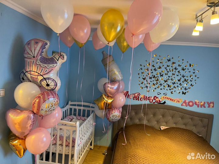 Выписка из роддома/Воздушные и Гелиевые шары 24/7