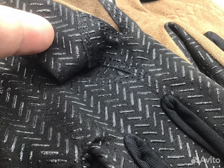 Перчатки для верховой езды корич/черные/белые