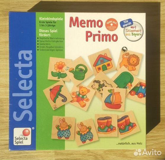 Деревянное мемори Memo Primo Selecta Германия