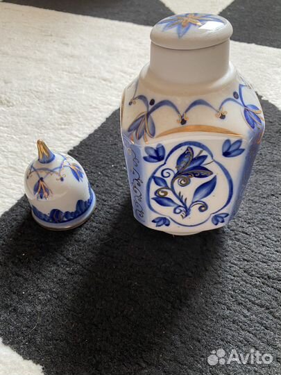 Гжель, цветное стекло, кофемолка