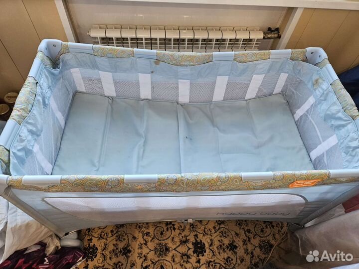 Манеж-кровать Happy Baby Martin, blue