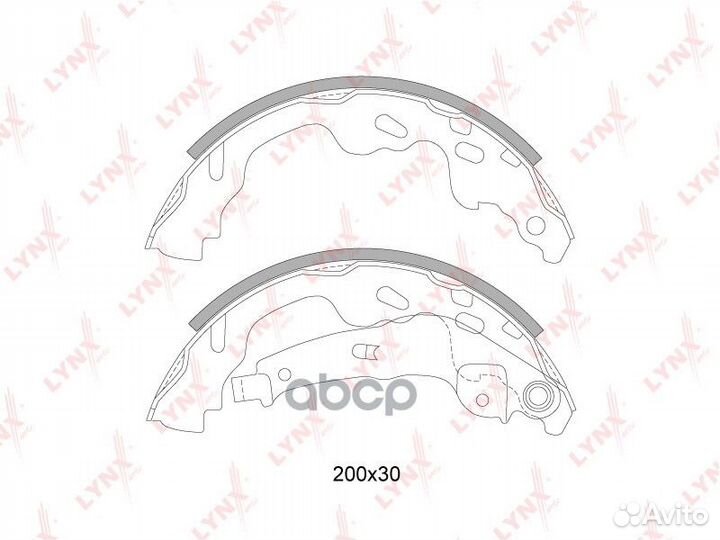 Колодки тормозные барабанные зад BS7526 LYN