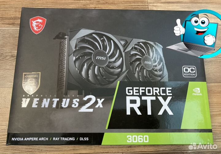 Новые видеокарты MSi 12Gb GeForce RTX 3060OC