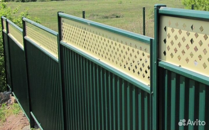 Забор из профнастила для дома быстро