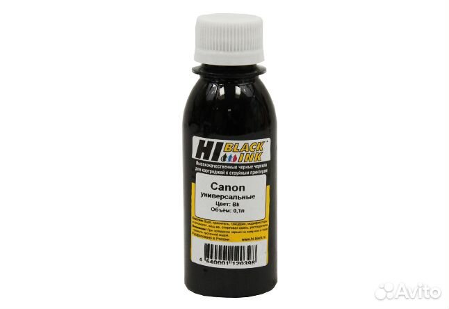 Чернила Универсальные для Canon, Black, 0,1л