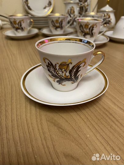 Сервиз кофейный из костяного фарфора, Рига