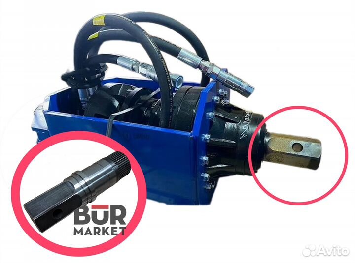 Вал выходной hydra T8000 шестигранник 100