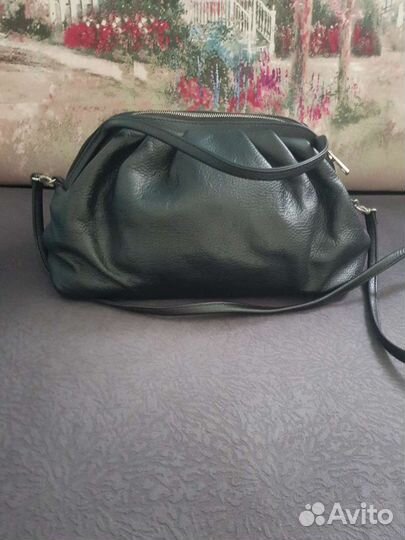 Сумка женская натуральная кожа черная
