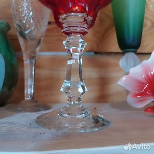 Фужеры цветной хрусталь СССР