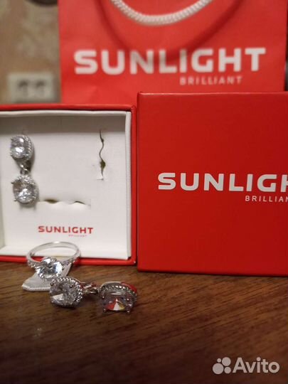 Серебряный комплект sunlight