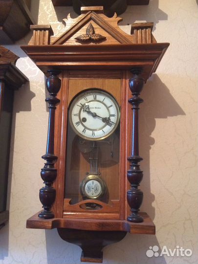 Старинные настенные часы Бекер(Германия) 1901г