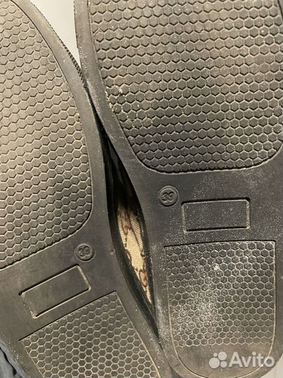 Кеды gucci с ворсом