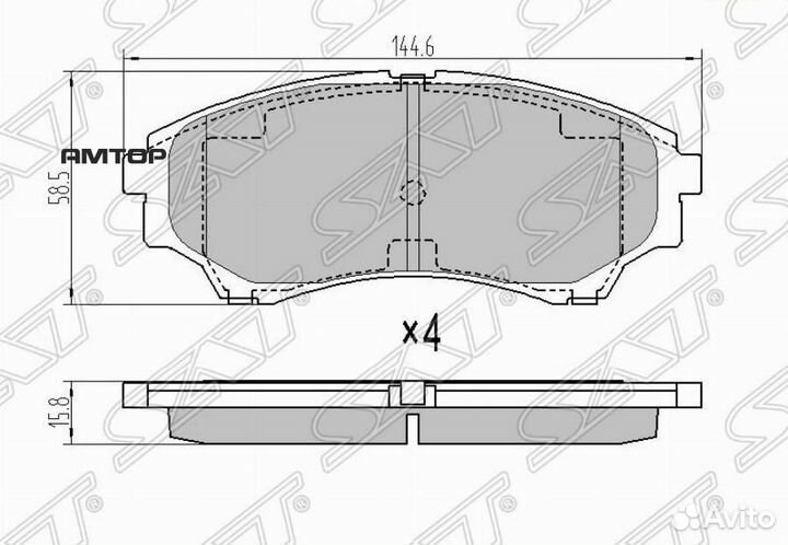 SAT ST-UMY4-33-28Z Колодки тормозные перед mazda B