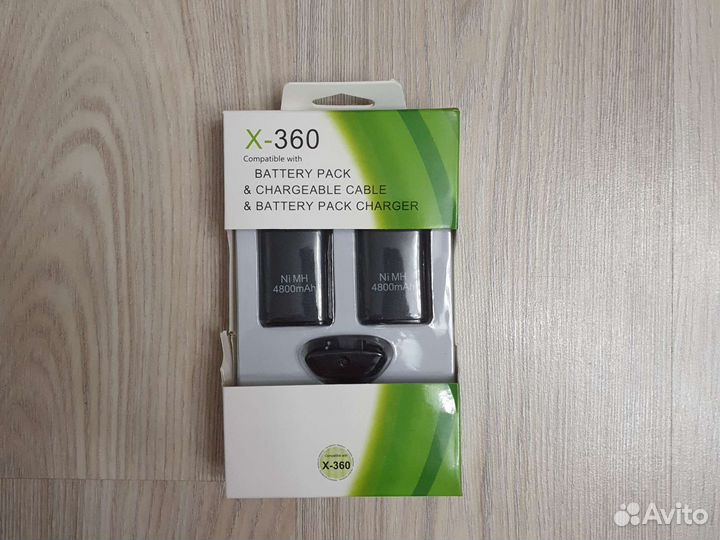 2 аккумулятора для xbox 360 с кабелем зарядки