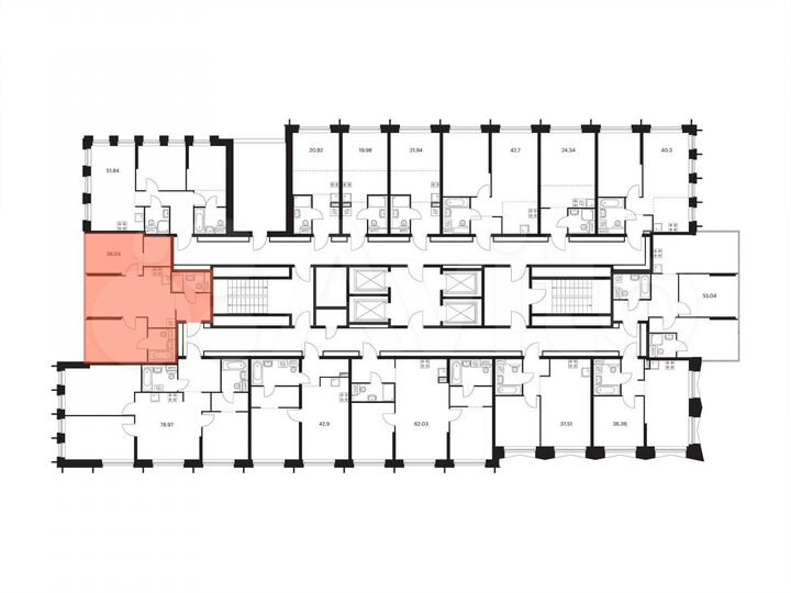 2-к. квартира, 57,3 м², 18/32 эт.