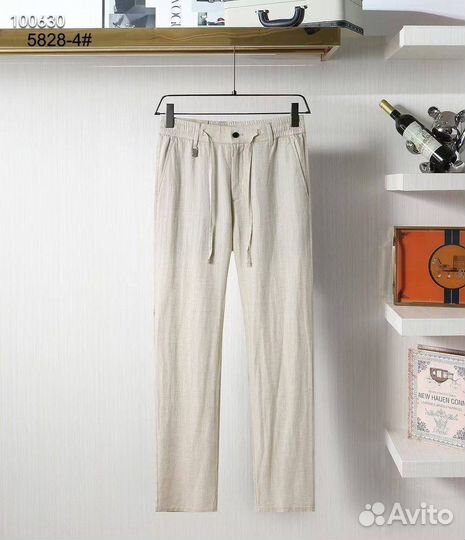 Brunello cucinelli брюки льняные