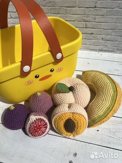 Вязаные овощи и фрукты