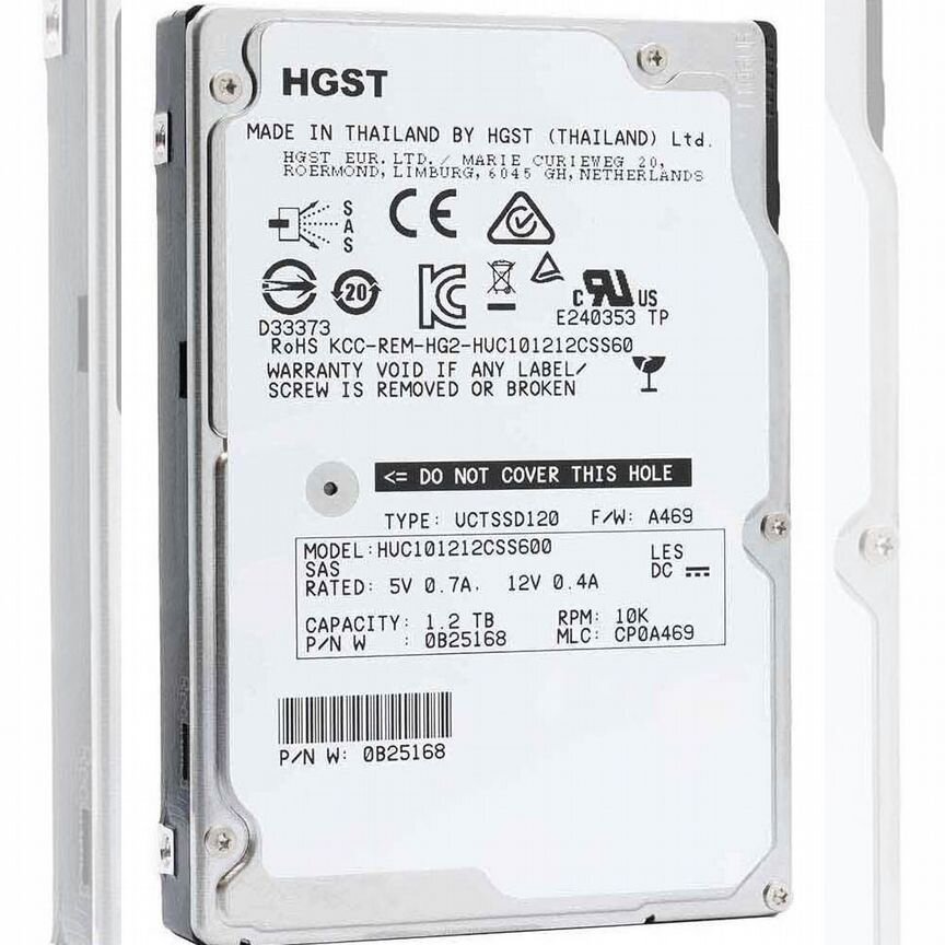 [HUC101212CSS600] Жесткий Диск Hitachi 1,2tb Sas Huc101212css600