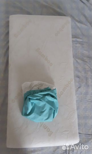 Матрас детский 120x60 с наматрасником и простынью