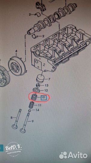 Пружина клапана наружная Дизель Ауди Фольксваген