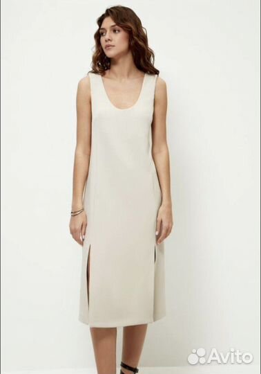 Платье 44 молочное