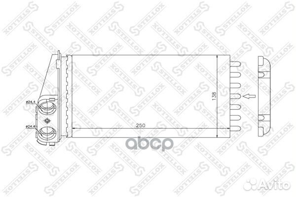 Радиат.печки peugeot 307 1.4-2.0 16v 00 Stellox