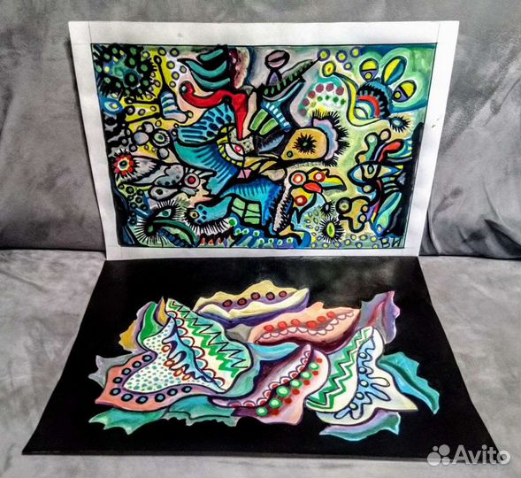 Картины-абстракции, живопись в интерьер В. Ильин