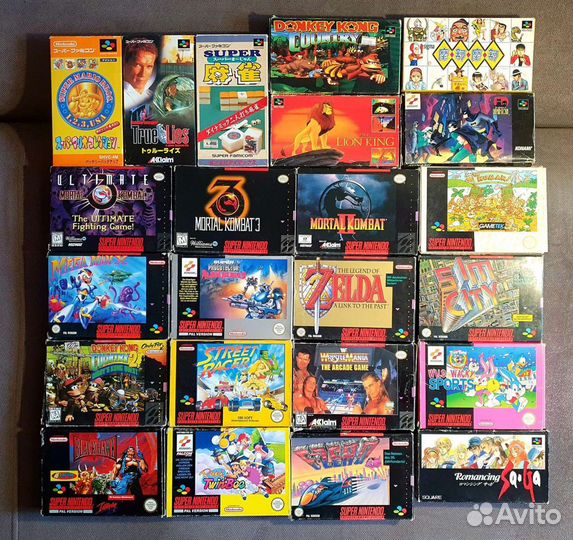 Картриджи на Super Nintendo snes