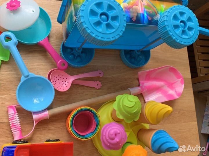 Огромный пакет игрушек для песочницы